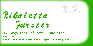 nikoletta furster business card